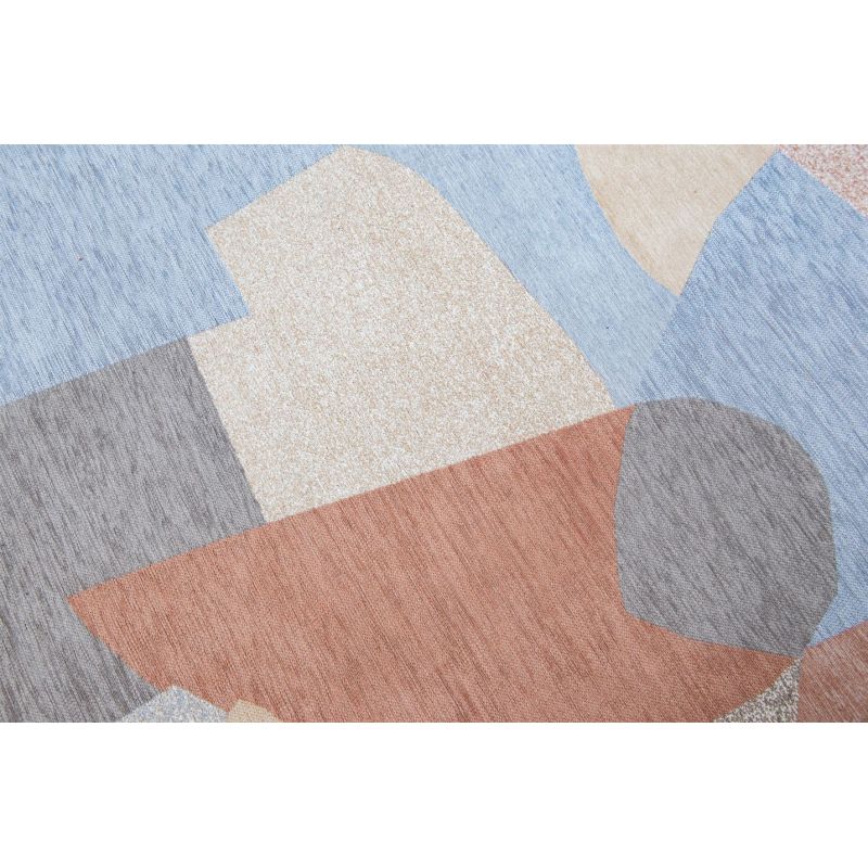 Tapis abstrait PASTEL en PET Shapes Secret détail