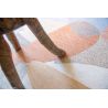 Tapis abstrait PASTEL en PET Shapes Secret chaise