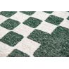 Tapis moderne décor damiers vert en PET Deep Green motif