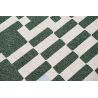 Tapis moderne décor damiers vert en PET Deep Green détail