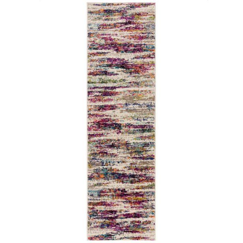 Tapis de couloir en polypropylène multicolore Refraction