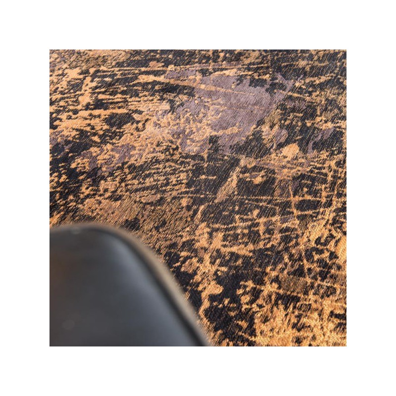 Tapis de salon design Mad Men Cracks Noir par Louis de Poortere