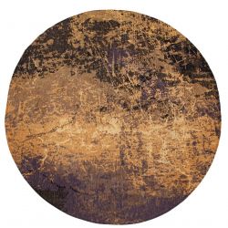 Tapis de Salon Design Mad Men Cracks Noir rond