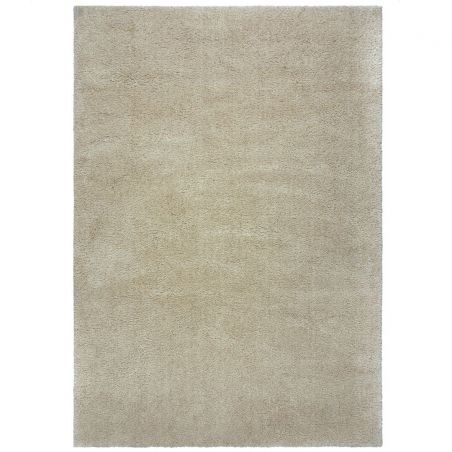 Tapis en polyester recyclé beige Snuggle Fluffy