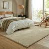 Tapis en polyester recyclé beige Snuggle Fluffy