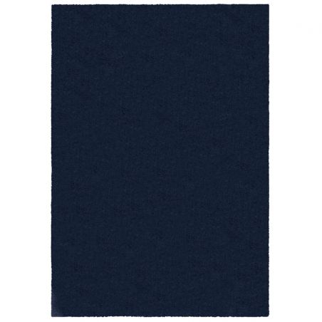 Tapis en polyester recyclé bleu marine Snuggle Fluffy