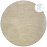Tapis rond lavable beige Snuggle Fluffy