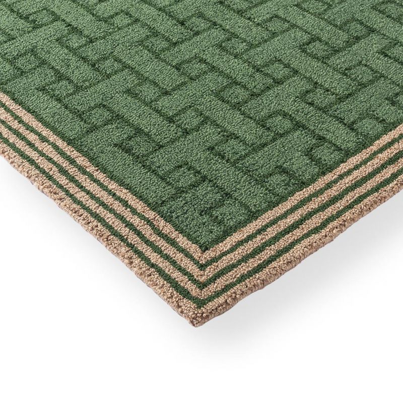 Tapis exterieur interieur100% PET Monogram Jade Green coin