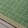 Tapis exterieur interieur100% PET Monogram Jade Green bordure