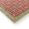 Tapis exterieur interieur100% PET Monogram Dusted Pink bordure