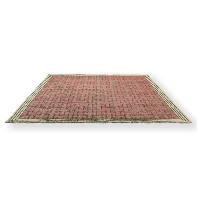 Tapis exterieur interieur100% PET Monogram Dusted Pink perspective