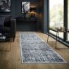 Tapis de salon en fibre synthétique bleu Trace