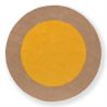 Tapis exterieur rond 100% PET recyclé jaune Festival
