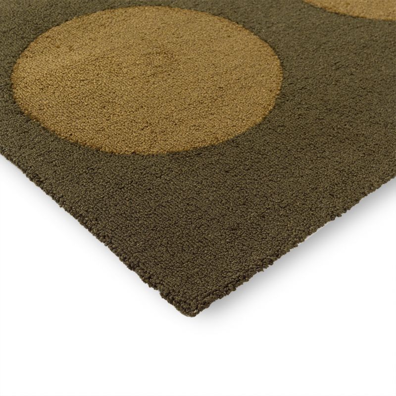 Tapis exterieur en PET recyclé vert Dots coin