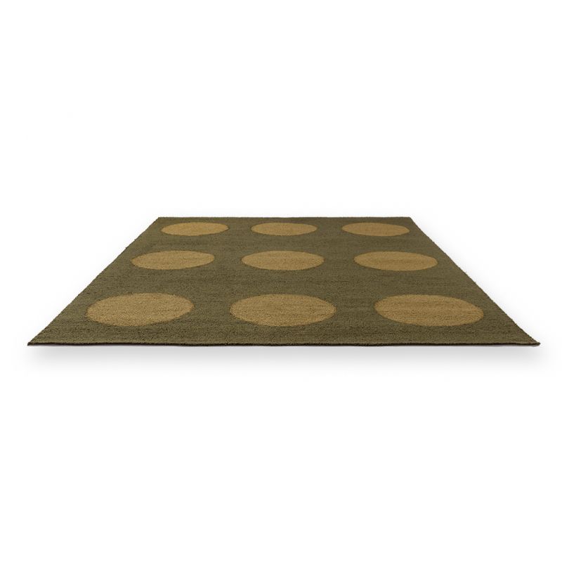 Tapis exterieur en PET recyclé vert Dots perspective