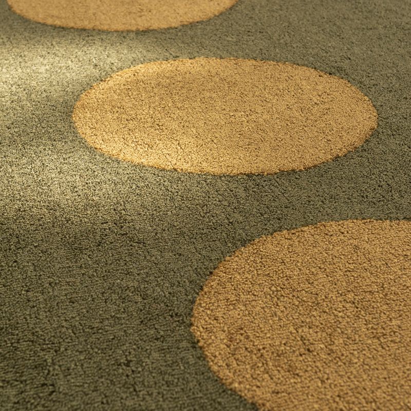 Tapis exterieur en PET recyclé vert Dots détail