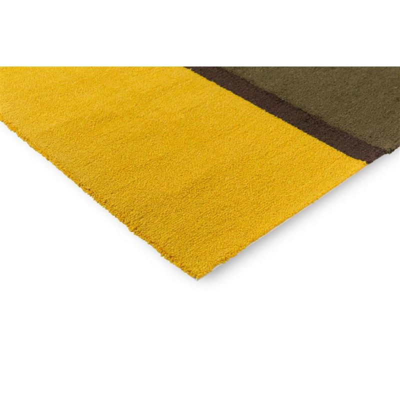 Tapis exterieur en PET recyclé Jaune Stripe épaisseur
