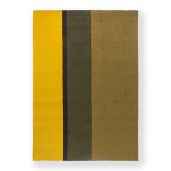 Tapis exterieur en PET recyclé Jaune Stripe