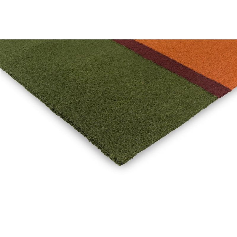 Tapis exterieur en PET recyclé Orange Festival Stripe epaisseur