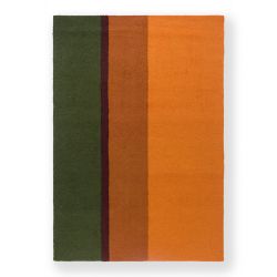 Tapis exterieur en PET recyclé Orange Festival Stripe