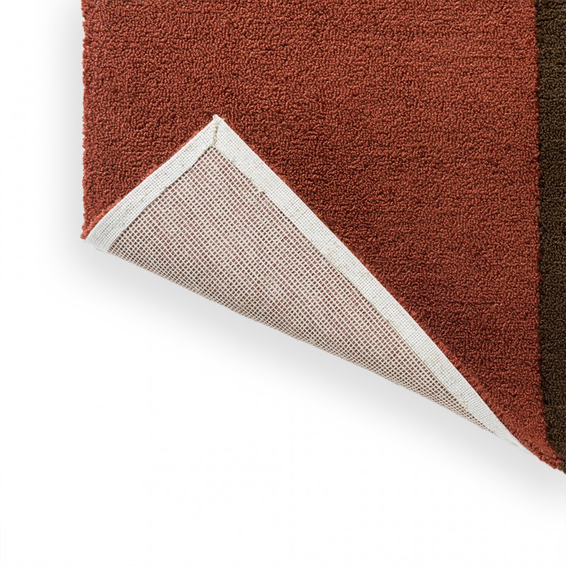 Tapis exterieur en PET recyclé Bleu Festival Stripe dos