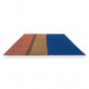 Tapis exterieur en PET recyclé Bleu Festival Stripe perspective