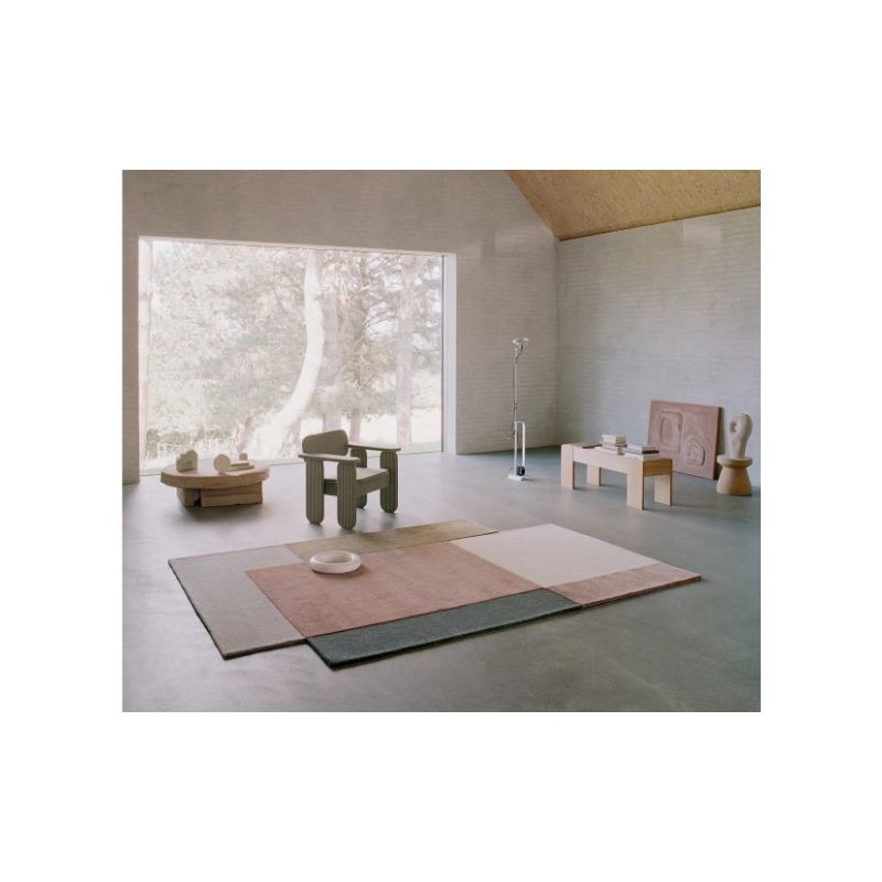 Tapis de salon pastel en laine tons pastel Muted Frontier ambiance