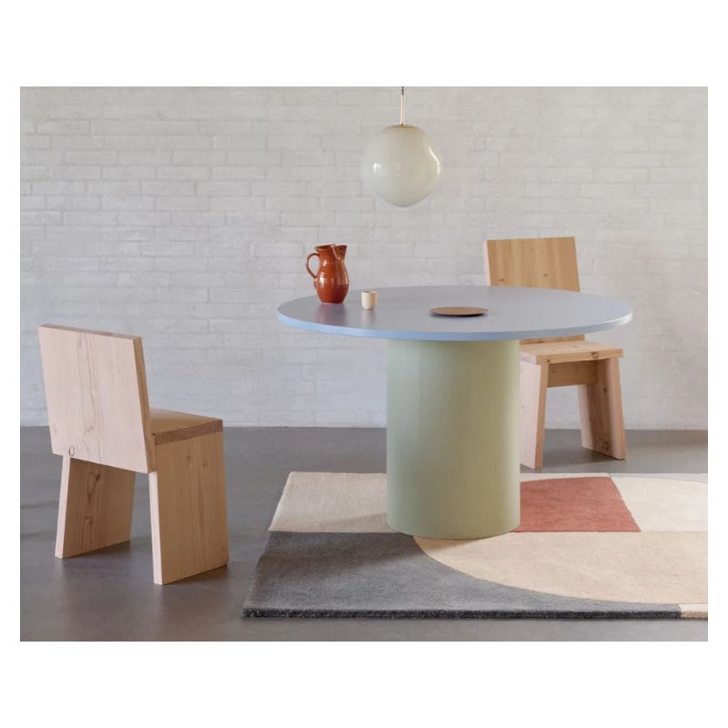 Tapis de salon en laine beige, gris, rouge foncé Ruby Radiality