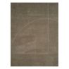 Tapis de salon en relief vert foncé mousse Lineal Poem