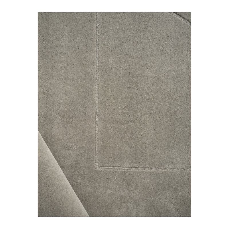 Tapis de salon en relief gris Lineal Poem detail