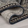 Tapis polypropylène motifs ethniques bleu Babylon dos