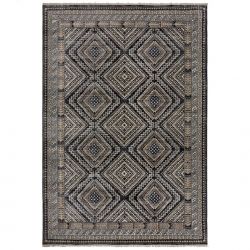 Tapis polypropylène motifs ethniques bleu Babylon