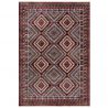 Tapis polypropylène motifs ethniques rouge Babylon