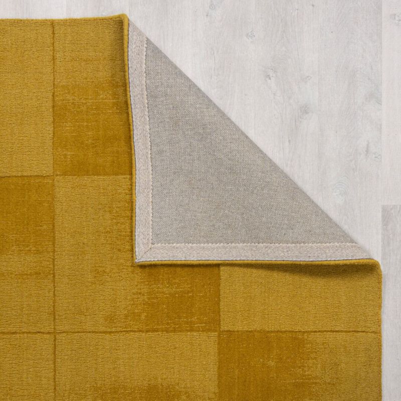 Tapis effet relief en laine jaune Ombre dos