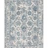 Tapis en laine ivoire et bleu Yasmin detail