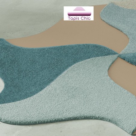 Dalle de tapis design modulable Scale Living forme Bloom par Vorwerk Dalle de tapis design modulable Scale Living forme Bloom par Vorwerk