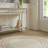 Tapis en laine rond beige naturel Lois ambiance