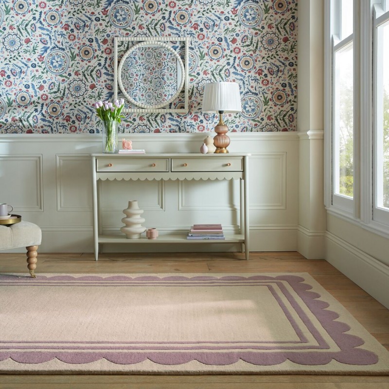 Tapis en laine mauve Lois salon