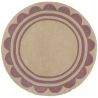 Tapis en laine mauve Lois rond