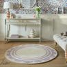 Tapis en laine mauve Lois rond ambiance