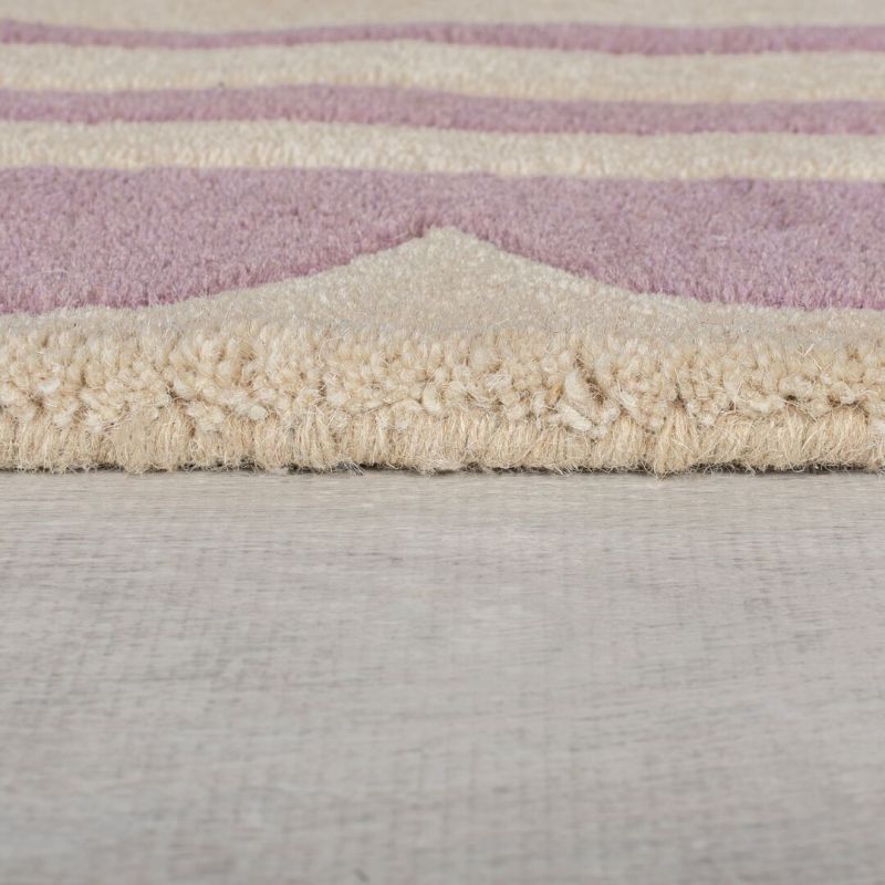Tapis en laine mauve Lois epaisseur