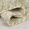 Tapis en laine effet bulles Vert chiné Minerals dos