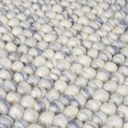 Tapis en laine effet bulles bleu chiné Minerals dessin Tapis en laine effet bulles bleu chiné Minerals dessin