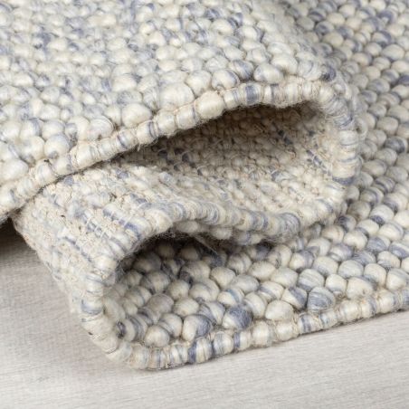 Tapis en laine effet bulles bleu chiné Minerals dos Tapis en laine effet bulles bleu chiné Minerals dos