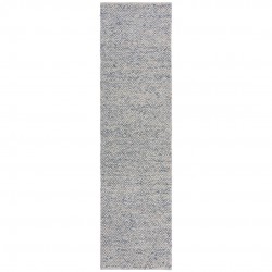 Tapis en laine effet bulles bleu chiné Minerals couloir