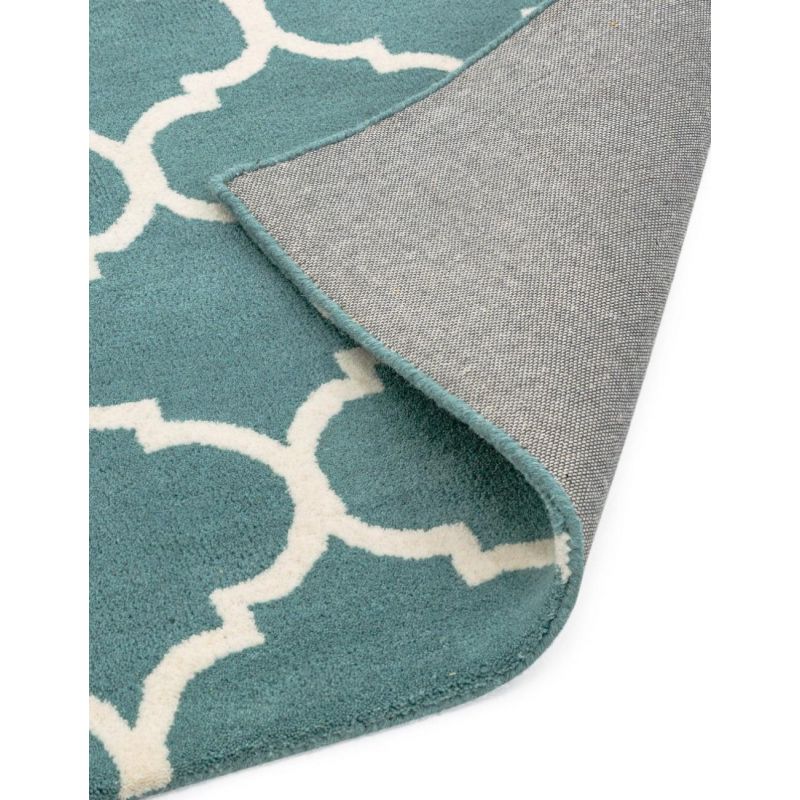Tapis contemporain Picpus bleu vert céladon