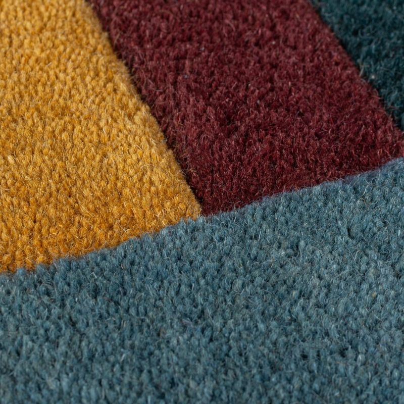 Tapis en laine forme originale multicolore Shuffle detail
