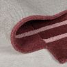 Tapis en laine forme originale rouge Split dos