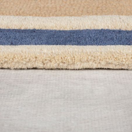 Tapis moderne bleu Retro Blocks epaisseur Tapis moderne bleu Retro Blocks epaisseur