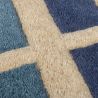 Tapis moderne bleu Retro Blocks  detail